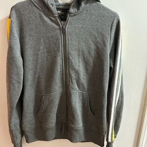 Harley-Davidson Mens Gray‎ Zip Up Hoodie MotorClothes Racing Stripe Logo Medium
